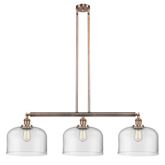 Franklin Restoration Three Light Island Pendant in Antique Copper (405|213ACG72L) Franklin Restoration Three Light Island Pendant in Antique Copper (405|213ACG72L)