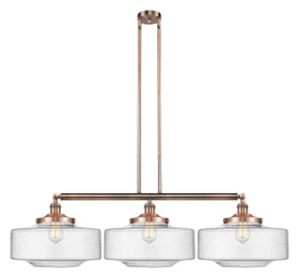 Franklin Restoration Three Light Island Pendant in Antique Copper (405|213ACG69416)
