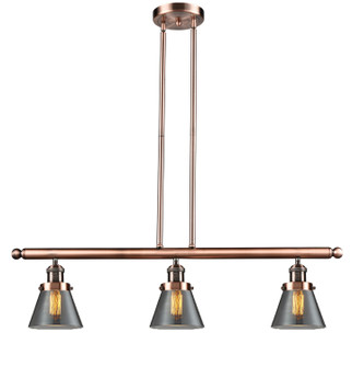 Franklin Restoration Three Light Island Pendant in Antique Copper (405|213ACG63)