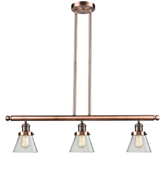 Franklin Restoration Three Light Island Pendant in Antique Copper (405|213ACG62)