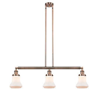 Franklin Restoration Three Light Island Pendant in Antique Copper (405|213ACG191)