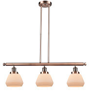 Franklin Restoration Three Light Island Pendant in Antique Copper (405|213ACG171)