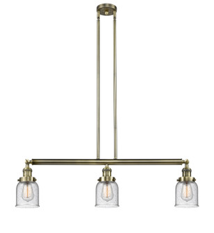 Franklin Restoration Three Light Island Pendant in Antique Brass (405|213ABG54)