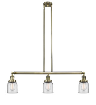 Franklin Restoration Three Light Island Pendant in Antique Brass (405|213ABG52)
