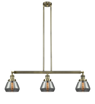 Franklin Restoration Three Light Island Pendant in Antique Brass (405|213ABG173)