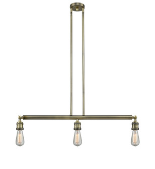 Franklin Restoration Three Light Island Pendant in Antique Brass (405|213AB)