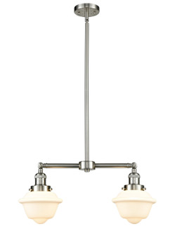 Franklin Restoration Two Light Island Pendant in Brushed Satin Nickel (405|209SNG531)