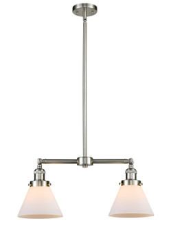 Franklin Restoration Two Light Island Pendant in Brushed Satin Nickel (405|209SNG41)