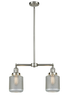 Franklin Restoration Two Light Island Pendant in Brushed Satin Nickel (405|209SNG262)
