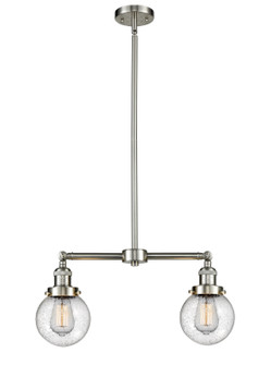 Franklin Restoration Two Light Island Pendant in Brushed Satin Nickel (405|209SNG2046)