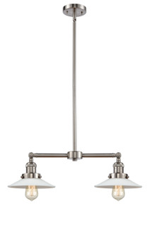 Franklin Restoration Two Light Island Pendant in Brushed Satin Nickel (405|209SNG1)