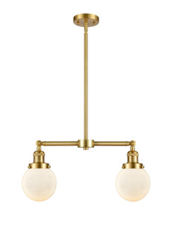 Franklin Restoration LED Island Pendant in Satin Gold (405|209SGG2016LED)