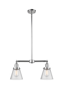 Franklin Restoration Two Light Island Pendant in Polished Chrome (405|209PCG64)