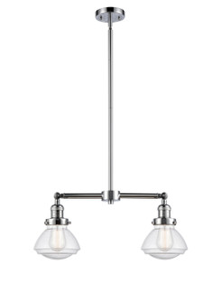 Franklin Restoration Two Light Island Pendant in Polished Chrome (405|209PCG324)