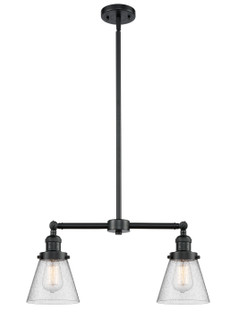 Franklin Restoration Two Light Island Pendant in Oil Rubbed Bronze (405|209OBG64)