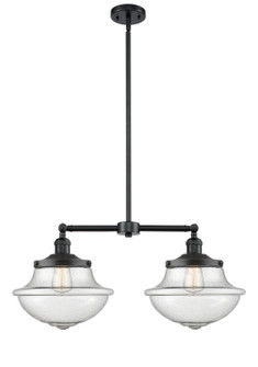 Franklin Restoration Two Light Island Pendant in Oil Rubbed Bronze (405|209OBG544)