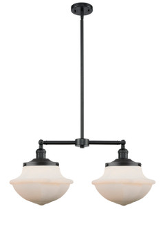 Franklin Restoration Two Light Island Pendant in Oil Rubbed Bronze (405|209OBG541)