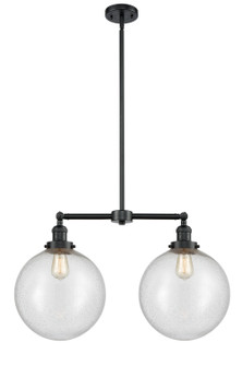 Franklin Restoration Two Light Island Pendant in Oil Rubbed Bronze (405|209OBG20412)
