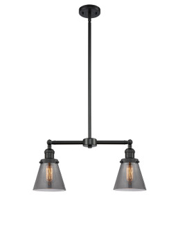 Franklin Restoration Two Light Island Pendant in Matte Black (405|209BKG63)