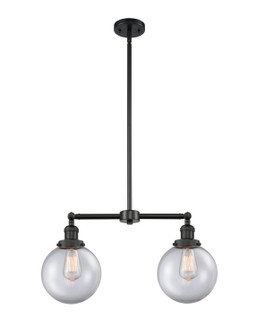 Franklin Restoration LED Island Pendant in Matte Black (405|209BKG2028LED)
