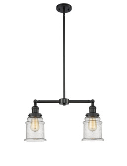 Franklin Restoration Two Light Island Pendant in Matte Black (405|209BKG184)