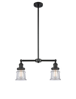 Franklin Restoration Two Light Island Pendant in Matte Black (405|209BKG182S)