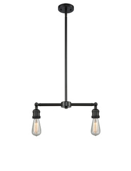 Franklin Restoration Two Light Island Pendant in Matte Black (405|209BK)