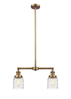Franklin Restoration Two Light Island Pendant in Brushed Brass (405|209BBG513)