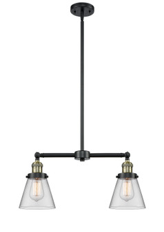 Franklin Restoration Two Light Island Pendant in Black Antique Brass (405|209BABG62)