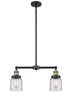 Franklin Restoration Two Light Island Pendant in Black Antique Brass (405|209BABG52)