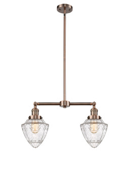 Franklin Restoration Two Light Island Pendant in Antique Copper (405|209ACG6647)