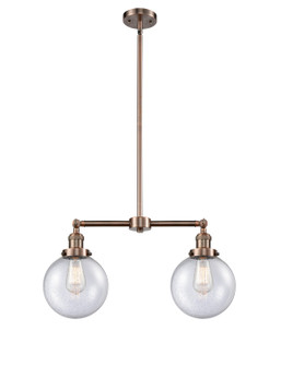 Franklin Restoration LED Island Pendant in Antique Copper (405|209ACG2048LED)