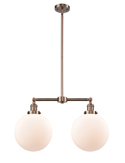 Franklin Restoration Two Light Island Pendant in Antique Copper (405|209ACG20110)