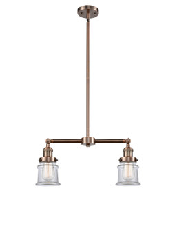 Franklin Restoration Two Light Island Pendant in Antique Copper (405|209ACG182S)