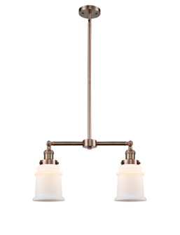 Franklin Restoration Two Light Island Pendant in Antique Copper (405|209ACG181)