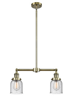 Franklin Restoration Two Light Island Pendant in Antique Brass (405|209ABG54)