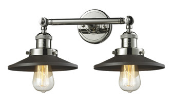 Franklin Restoration Two Light Bath Vanity in Polished Nickel (405|208PNM6BK)