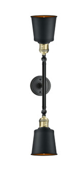 Franklin Restoration Two Light Bath Vanity in Black Antique Brass (405|208LBABM9BK)