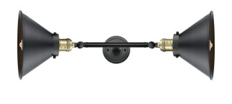 Franklin Restoration Two Light Bath Vanity in Black Antique Brass (405|208LBABM10BK)