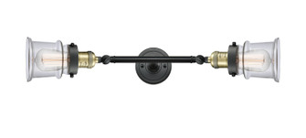 Franklin Restoration Two Light Bath Vanity in Black Antique Brass (405|208LBABG182S)