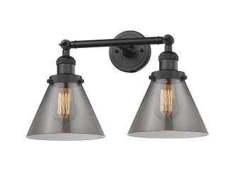 Franklin Restoration Two Light Bath Vanity in Matte Black (405|208BKG43)
