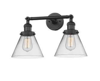 Franklin Restoration Two Light Bath Vanity in Matte Black (405|208BKG42)
