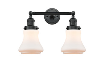 Franklin Restoration Two Light Bath Vanity in Matte Black (405|208BKG191)