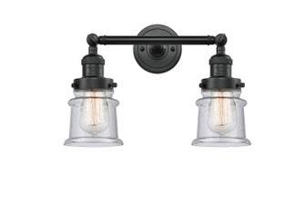 Franklin Restoration Two Light Bath Vanity in Matte Black (405|208BKG184S)