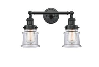 Franklin Restoration Two Light Bath Vanity in Matte Black (405|208BKG182S)