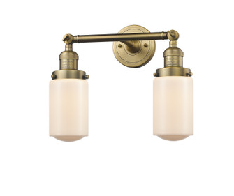 Franklin Restoration Two Light Bath Vanity in Brushed Brass (405|208BBG311)