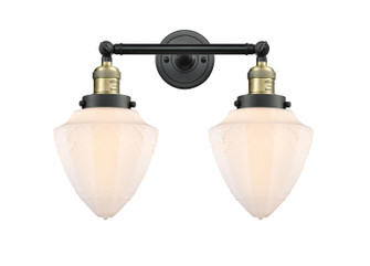 Franklin Restoration Two Light Bath Vanity in Black Antique Brass (405|208BABG6617)