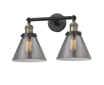 Franklin Restoration Two Light Bath Vanity in Black Antique Brass (405|208BABG43)
