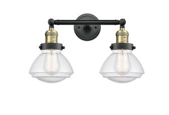 Franklin Restoration Two Light Bath Vanity in Black Antique Brass (405|208BABG324)