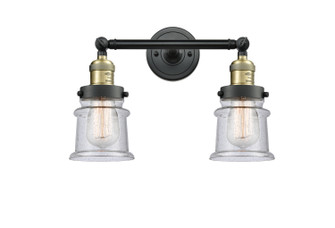 Franklin Restoration Two Light Bath Vanity in Black Antique Brass (405|208BABG184S)
